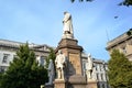 Monument of Leonardo da Vinci at Piazza della Scala square in Milan. Royalty Free Stock Photo