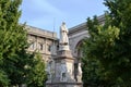 Monument of Leonardo da Vinci at Piazza della Scala square in Milan. Royalty Free Stock Photo