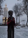 Monument of Girl with wheat Holodomor in Ukraine