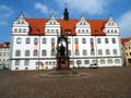 Monument Luther on the Marketplace in front of the town hall, Wittenberg, Germany 04.12.2016