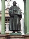 Monument Luther on the Marketplace in front of the town hall, Wittenberg, Germany 04.12.2016