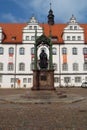 Monument Luther on the Marketplace in front of the town hall, Wittenberg, Germany 04.12.2016