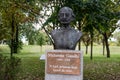 Monument of Mahatma Gandhi, creator of non violent resistance, placed in public park in Belgrade, Serbia