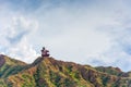 Monument manaschy Sayakbai Karalaev, storyteller and narrator epics, Kyrgyzstan. Royalty Free Stock Photo