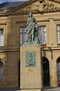 Monument of Marechal Fabert from Place d` Armes Square in Downtown of Metz City of France