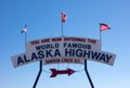 The famous sign at dawson creek, canada