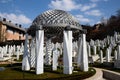 Monument marking President Izetbegovic grave at Martyrs Cemetery Kovaci Sarajevo Bosnia Royalty Free Stock Photo