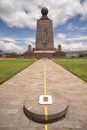 The monument marking the zero latitude in Ecuador