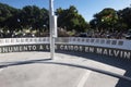 Monument, memoriam, the Malvinas Islands war, san juan square, argentina