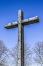 Monument. Metal cross of memory.