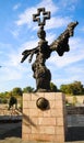 Monument `Metamorphosis of Constantine` in Nis Serbia, on the quay near Nisava
