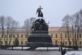 Monument `Millennium of Russia` in Velikiy Novgorod, 1861.