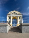 Monument Moscow Gate in Irkutsk city.