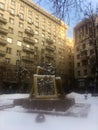 The monument in Moscow in winter.
