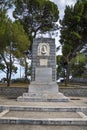 Monument of the the most important Greek writer Alexandros Papadiamantis in Bourtzi, Skiathos, Greece