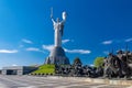 Monument Motherland against the blue sky