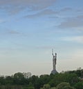 Monument Motherland in Kiev on the background Royalty Free Stock Photo
