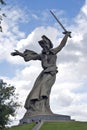 Monument Motherland in Volgograd, Russia. Color photo. Royalty Free Stock Photo