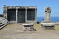 Monument On The Mount Of Calvary Of Santa Tecla In The Guard. Architecture, History, Travel. August 15, 2014. La Guardia,