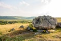 The monument of nature is megalith `Horse Stone` Kon kamen in the valley of the Krasivaya Mecha River