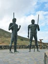 Monument near village Betancuria Fuerteventura Royalty Free Stock Photo