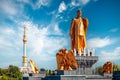 Monument of Niyazov and Arch of Independence . Ashkhabad or Ashgabat Turkmenistan. Central Asia Royalty Free Stock Photo