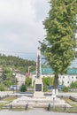 Monument-obelisk with star on mass grave of participants of Bolshevik underground, Zlatoust, Russia