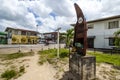 Monument 10 oktober 1760 in the center of Paramaribo, Suriname Royalty Free Stock Photo