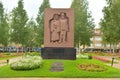 Monument on old military cemetery in Lappeenranta.