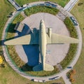 The monument of the old military plane Royalty Free Stock Photo