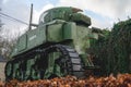 Monument of an old Sherman tank Royalty Free Stock Photo