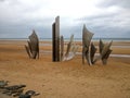Monument on the Omaha Beach, Normandy coast.