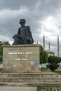 Monument of otoman architect Mimar Sinan and Selimiye Mosque in city of Edirne, East Thrace, Turk Royalty Free Stock Photo