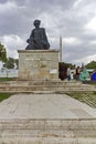 Monument of otoman architect Mimar Sinan and Selimiye Mosque in city of Edirne, Turkey Royalty Free Stock Photo