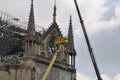 Monument of Paris, Notre Dame in reconstruction Royalty Free Stock Photo