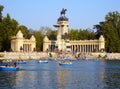 Monument in park Retiro Royalty Free Stock Photo