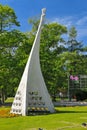 Monument of the Peacock in Solankowy Park Royalty Free Stock Photo