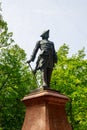 Monument of Peter the Great in lower park of Peterhof in St. Petersburg, Russia Royalty Free Stock Photo