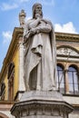 Monument of poet Dante Alighieri in the Piazza dei Signori in Verona, Italy Royalty Free Stock Photo