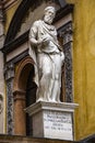 Monument of poet Dante Alighieri in the Piazza dei Signori in Verona, Italy Royalty Free Stock Photo