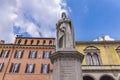 Monument of poet Dante Alighieri in the Piazza dei Signori in Verona, Italy Royalty Free Stock Photo