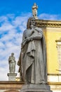 Monument of poet Dante Alighieri in the Piazza dei Signori in Verona, Italy Royalty Free Stock Photo