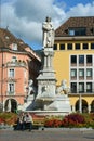 Monument of the poet Walther at the Piazza Walther in Bolzano -