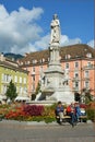 Monument of the poet Walther at the Piazza Walther in Bolzano -