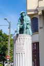 Monument of Polish poet Clement Janicki in Poznan.