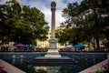 Monument in a pool of James Weldon Johnson Park in downtown Jacksonville, Florida