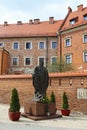 Monument of Pope John Paul II at the Wawel Royal Castle, Krakow, Poland. Royalty Free Stock Photo