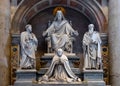 Monument of pope Pius VIII Francesco Castiglioni at right nave of papal St. Peter`s Basilica of Vatican City in Rome in Italy Royalty Free Stock Photo