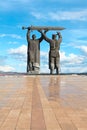 Monument Rear-front in Magnitogorsk, Russia Royalty Free Stock Photo
