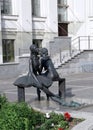 Monument relaxed ballerinas in Minsk near the Bolshoi Theatre